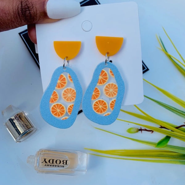 Quirky Orange Earrings