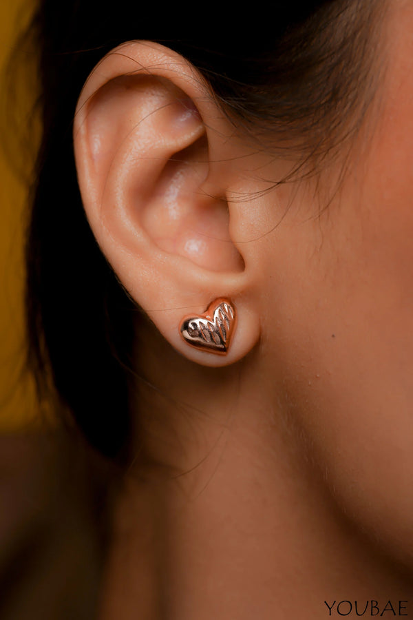 2 in 1 Heart & Pearl Studs