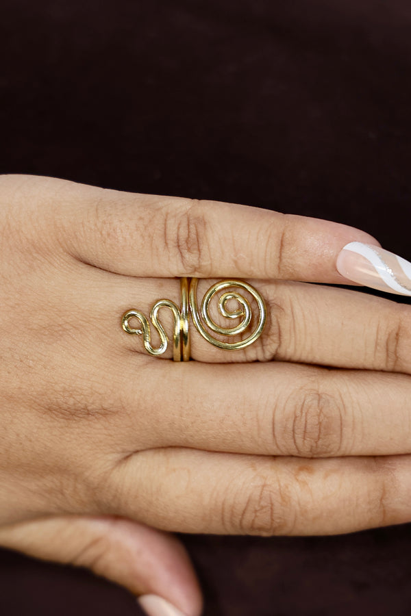 Oro Puro Free Sized - Adjustable Brass Ring