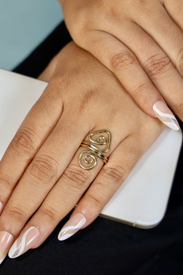 Bagliore Free Sized - Adjustable Brass Ring