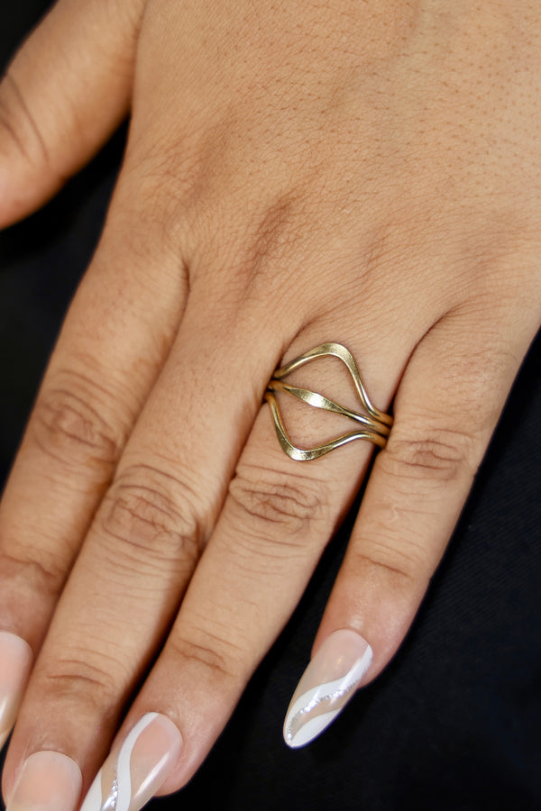 Vento d’Oro Free Sized - Adjustable Brass Ring