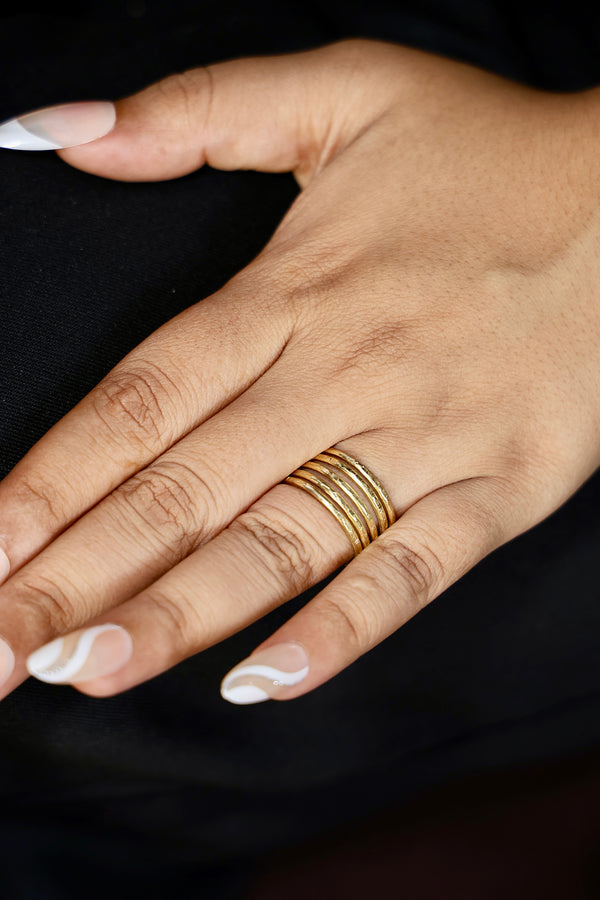Luce Dorata Free Sized - Adjustable Brass Ring