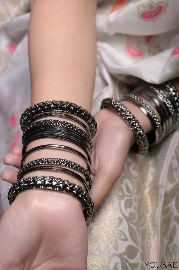 Ameena Bangle Set - Black