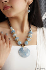 Aqua Pranadhika Neckpiece Set