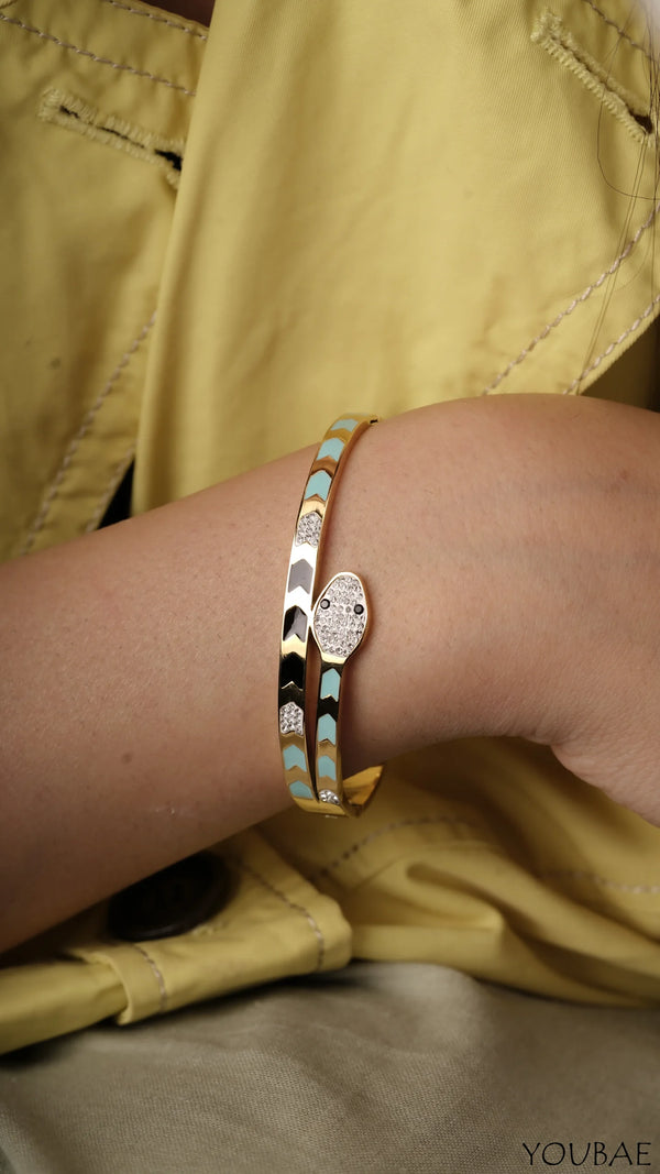 Aqua Snake Anti Tarnish Bracelet