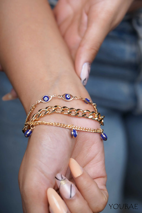 Asil Evil Eye Layered Bracelet