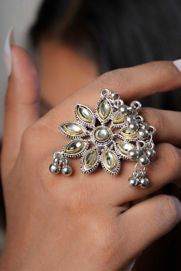 Mohini Free Sized - Adjustable, Bohemian Oxidised Ring