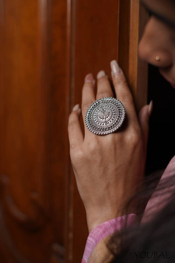 Barkha Oxidised Ring