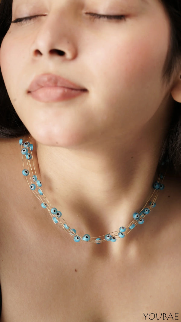 Evil Eye Choker - Anti Tarnish, Stainless Steel Neckpiece