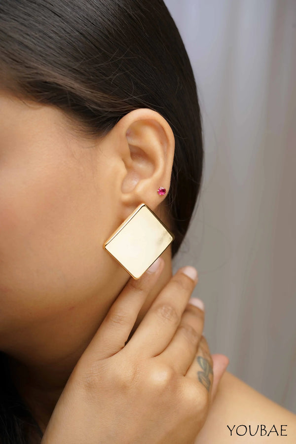 Valentina Chunky Square Studs