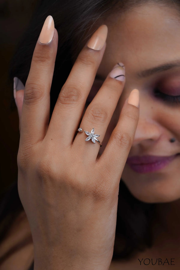 Laoise Free Size, Adjustable Anti Tarnish Ring-Silver