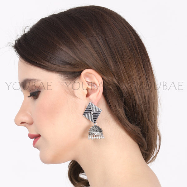 Gayatri German Silver Jhumka