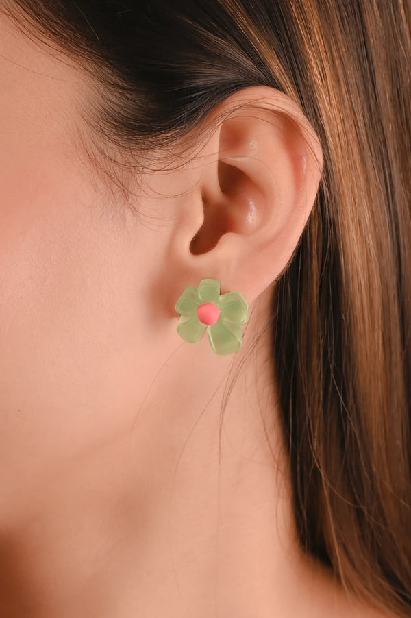 Green Flora Studs