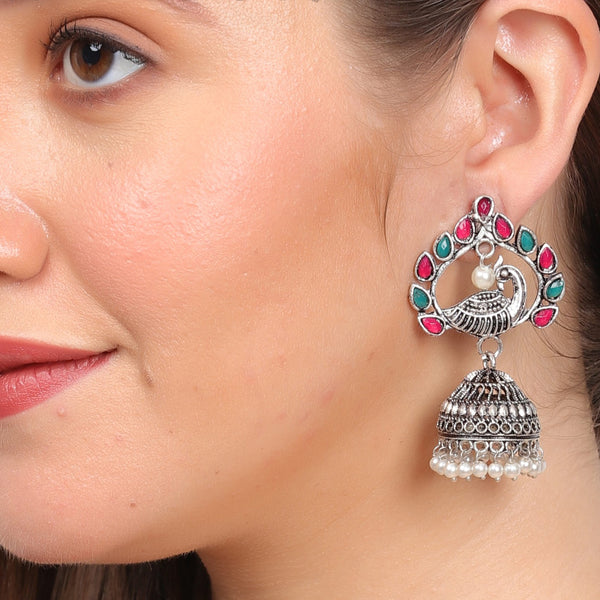 Navya German Silver Jhumka