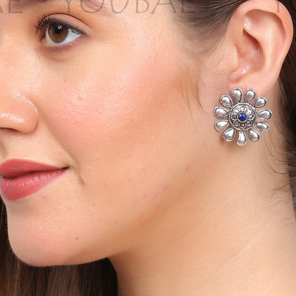 Drishya German Silver Earrings