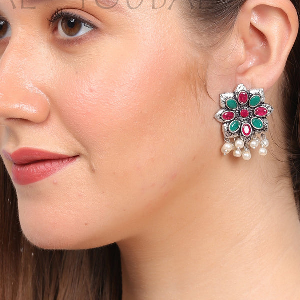 Dhriti German Silver Earrings