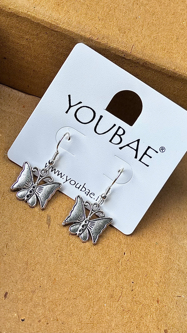 Subtle Butterfly Drop Earrings