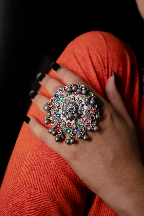 Aachal Ghungroo Free Size Adjustable Ring