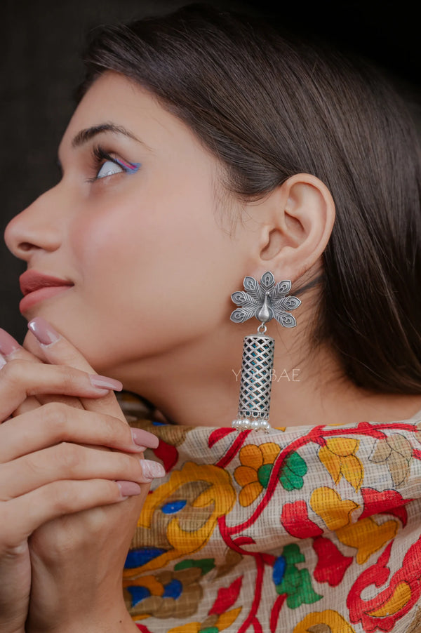 Pearl Morni German Silver Earrings