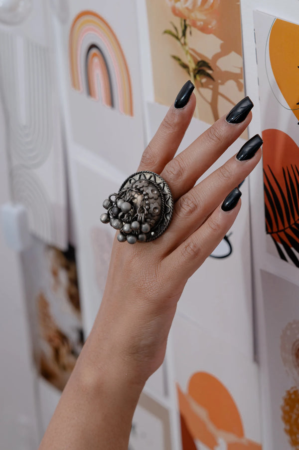 Lekha Ghungroo Free Size Adjustable Ring