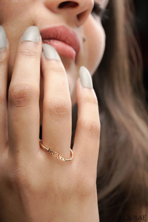 Kiss You Dainty Ring