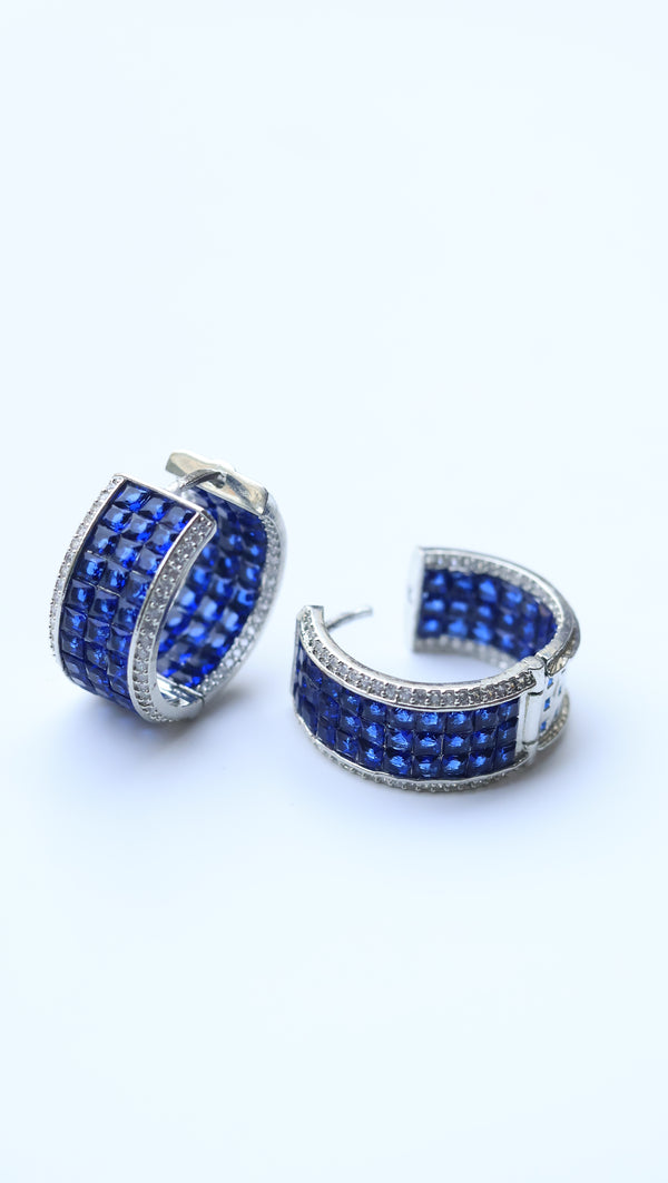 Larisa Premium Invisible Stone Setting AD Hoops