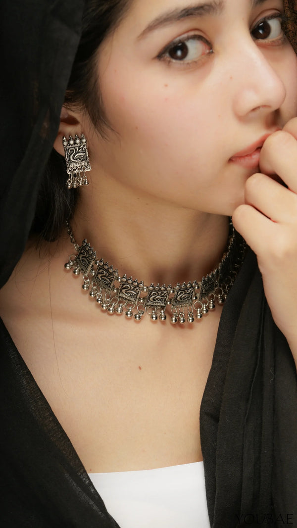 Neena Oxidised Neckpiece Set