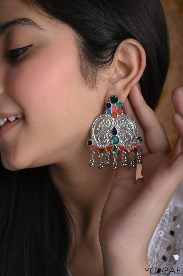 Rangeen Mayur Earrings