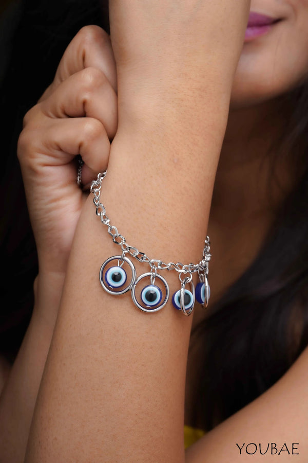 Silver Evil Eye Bracelet