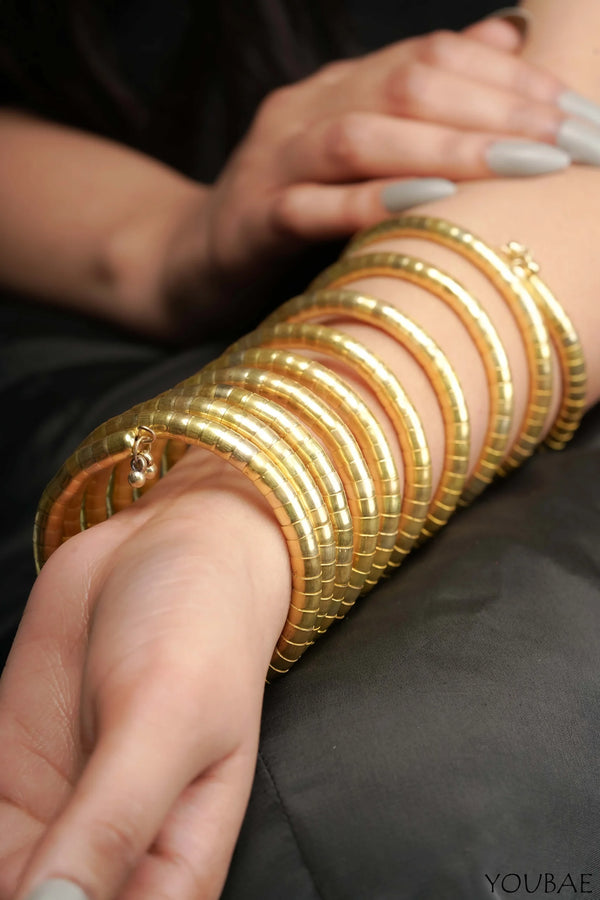 Statement Spiral Bracelet - Gold