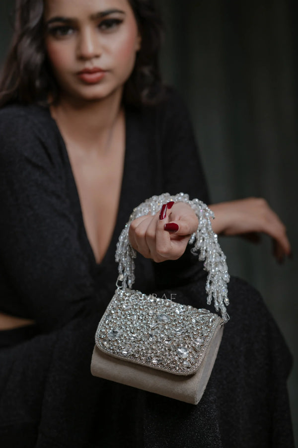 Nude Swaroski Miniature Bag