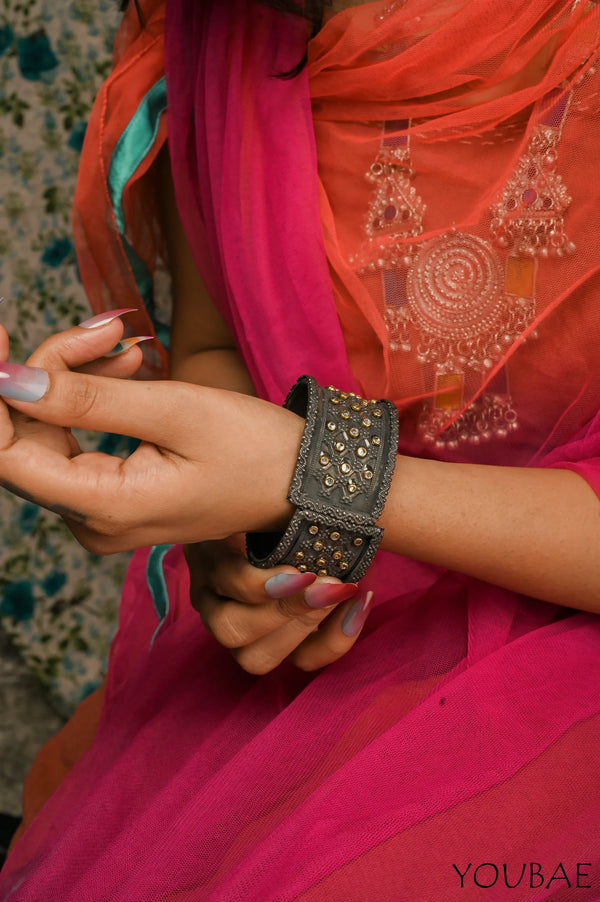 Talika Oxidised Kada Bracelet