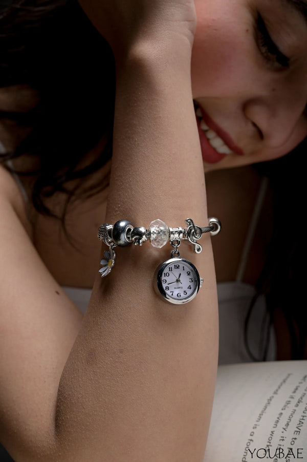 Vintage Charm Watch Bracelet-Grey