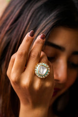 Urvi Gold Plated Fusion Adjustable Ring