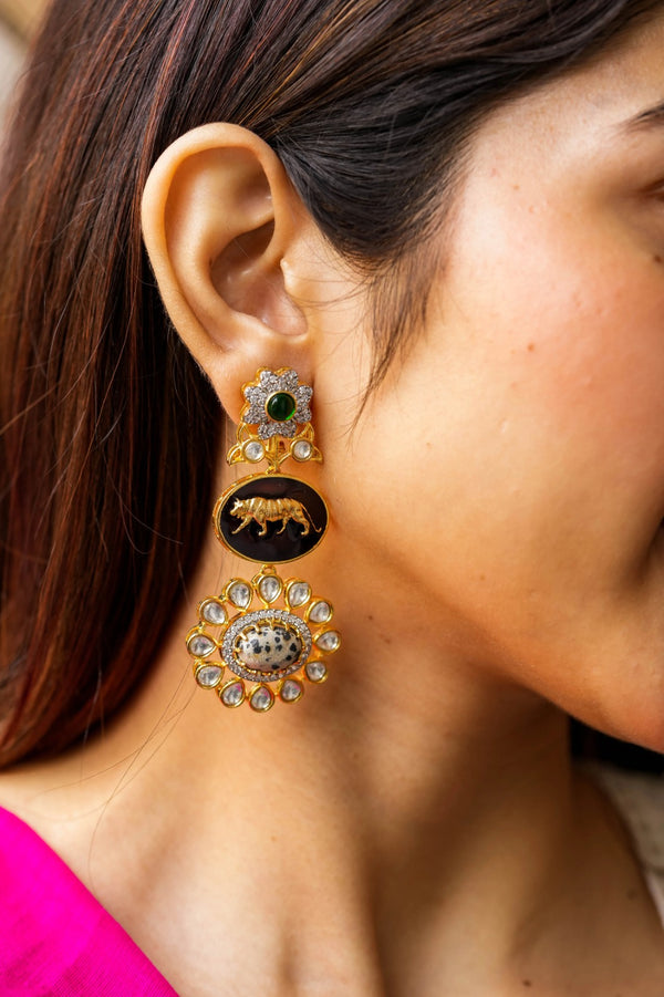 Achinthya Gold Plated Fusion Earrings