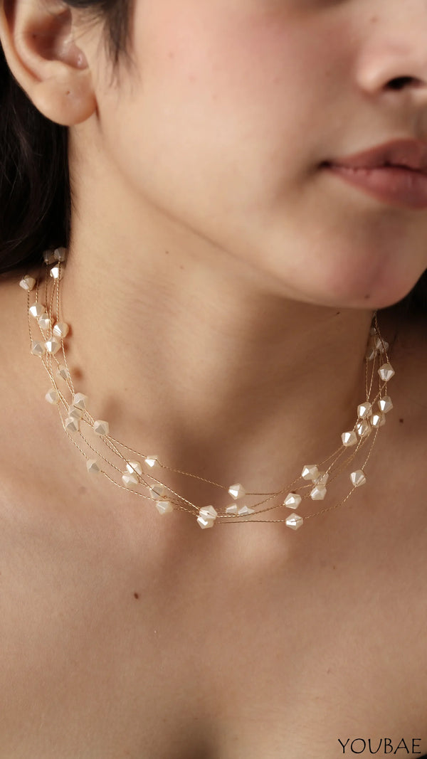 White Beads Choker