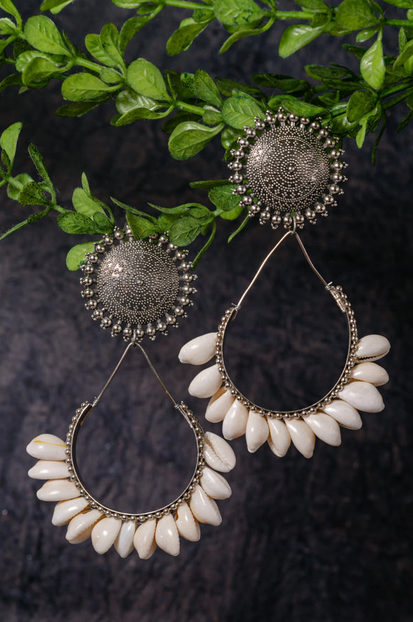 White Shell Earrings