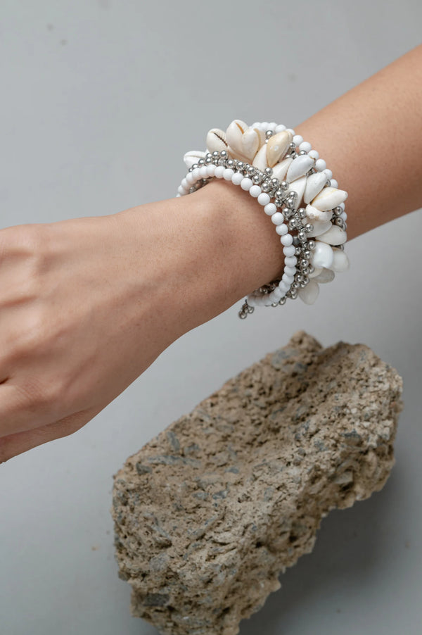 White Shell Kada Bracelet